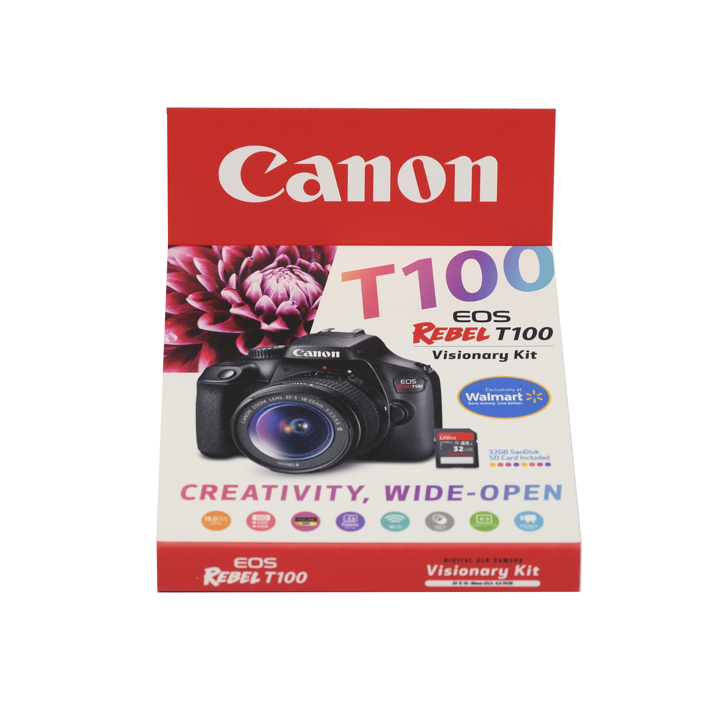 Retail POP Counter Display For Canon Rebel Camera