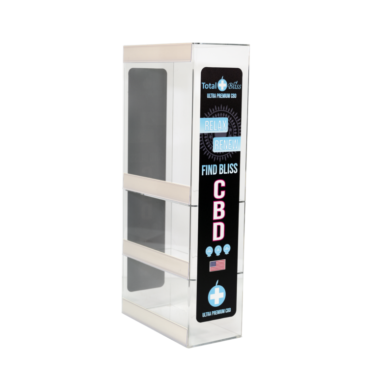 Custom CBD Retail Product Display Case Shelves & Stands
